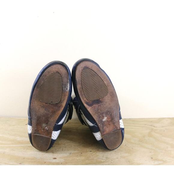 Junya Watanabe Sneakers 10 Blue White Leather Wedge Shoes Japan Athletic - Picture 6 of 12